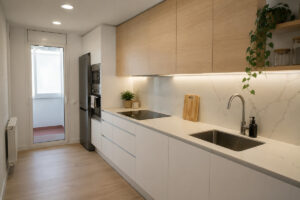 Obra nueva - Cocina piso - Clares Reformas